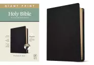 NLT Personal Size Giant Print Bible, Black, Indexed, Genuine Leather, Filament Enabled Edition