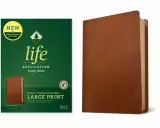 NLT Life Application Study Bible, Third Edition, Large Print (Genuine Leather, Brown, Indexed, Red Letter)