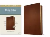 KJV Large Print Thinline Reference Bible, Filament-Enabled Edition (Genuine Leather, Brown, Indexed, Red Letter)