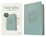 KJV Large Print Premium Value Thinline Bible, Filament-Enabled Edition (LeatherLike, Floral Wreath Teal, Red Letter)