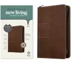 NLT Thinline Reference Zipper Bible, Filament-Enabled Edition (LeatherLike, Atlas Rustic Brown, Indexed, Red Letter)