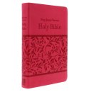 KJV Deluxe Gift And Award Bible For Women, Pink, Imitation Leather, Presentation Page, Words in Red, 32-Page Study, Dictionary, Concordance, Reading Plan