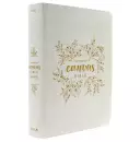 The Message Bible Journalling Bible, White, Canvas, Paraphrase, Hand Drawn Illustrations, Lettered Bible Verses, Colouring