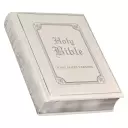 White Faux Leather King James Version Family Bible