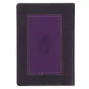 Two-tone Purple Faux Leather Large Print King James Version Study Bible with Thumb Index
