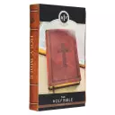 KJV Holy Bible, Standard Size Faux Leather Red Letter Edition - Thumb Index & Ribbon Marker, King James Version, Tan Cross
