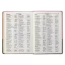 KJV Super Giant Print Bible Two-Tone Pink and Gray Faux Leather