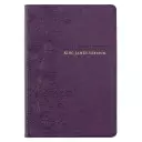 KJV Bible Thinline LP Faux Leather, Purple Floral