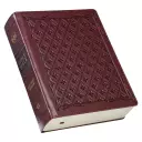 KJV Large Print Note-Taking Bible-Burgundy Diamond Faux Leather Hardcover
