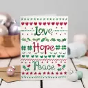 Love, Hope, Peace Christian Christmas Cards Pack of 6
