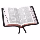 KJV Text Bible: Black, Calfskin, Thumb Index