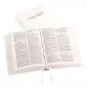 KJV Compact, Presentation Bible, White, Hardback