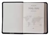 KJV Compact Bible, Black, Leather, Presentation Box, One Year Reading Plan, Illustrations, Gilt-Edged, Ribbon Marker, Presentation Page