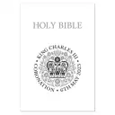 KJV King Charles III Coronation Royal Ruby Text Bible Burgundy