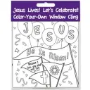 Jesus Lives Window Cling Craft Pack of 12