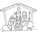 Nativity Colouring Charity Christmas Cards (Pack of 20)