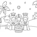 Nativity Colouring Charity Christmas Cards (Pack of 20)