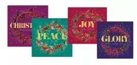 Christmas Wreaths Christmas Cards Pack of 20