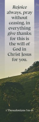 Inspirational Bookmark: Rejoice Always (Package of 25)