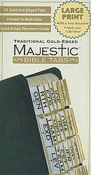 Bible Tabs Large Print Traditional Gold