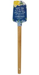 Commit Your Work to the Lord Navy Floral Silicone Spatula – Proverbs 16:3