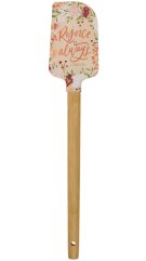 Rejoice Always Peach Floral Silicone Spatula – 1 Thessalonians 5:16