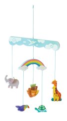 Hand-Painted 3D Wooden Mobile: Noahs Ark (Ref: 203)