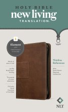 NLT Thinline Reference Zipper Bible, Filament Enabled (LeatherLike, Atlas Rustic Brown, Red Letter)