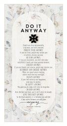 Plaque-Black Wood Emblem-Do It Anyway (6.75 x 13.625)