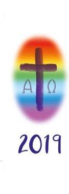 Candle Transfer - Rainbow Cross