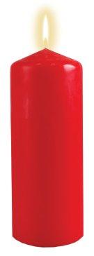 6" x 2 1/4" Single Pillar Red Candle