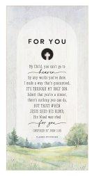 Plaque-Black Wood Emblem-For You (6.75 x 13.625)