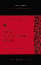 NKJV, Personal Size Reference Bible, Sovereign Collection, Genuine Leather, Black, Red Letter, Comfort Print