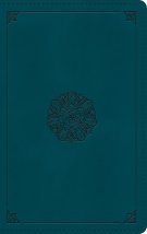ESV Large Print Personal Size Bible, Red Letter (TruTone, Deep Teal, Emblem Design)
