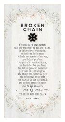 Plaque-Black Wood Emblem-Broken Chain (6.75 x 13.625)