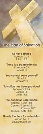 Bookmark-Plan Of Salvation/Cross (Pack Of 25)