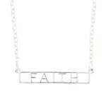 Necklace-Kingdom Words-Faith-Silver Plate
