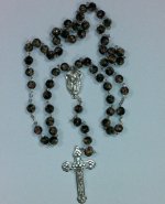 Black Cloison Bead Rosary