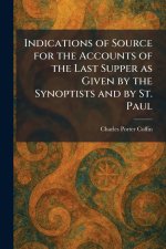 Indications of Source for the Accounts of the Last Supper as Given by the Synoptists and by St. Paul