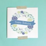 Happy Birthday (Blue) Single Card