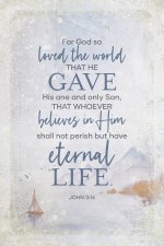 Plaque-Joyful Living-For God So Loved (6 x 9)