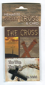 Hematite Pocket Cross Pack of 50