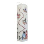 20cm Nativity Pillar Advent Candle - Single