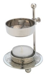 Adjustable Nickel Plated Incense Burner H 11cm