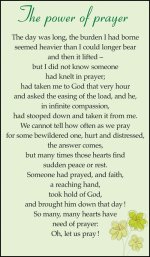 Pack of 20 Prayer Cards - The Power Of Prayer