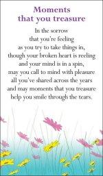 Prayer Card - Moments That You Treasure