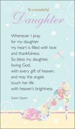 Prayer Card - To A Wonderful Daughter