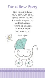 Prayer Card - For A New Baby
