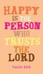 Prayer Card - Happy Is The Person