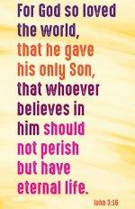 Prayer Card - For God So Loved